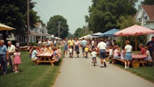 Flux Dev A lively 1950s suburban block party in a quiet culdes 3