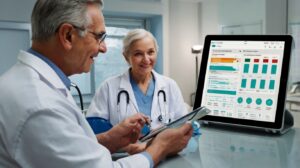 Leonardo Kino XL A splitpanel image On one side a healthcare p 1